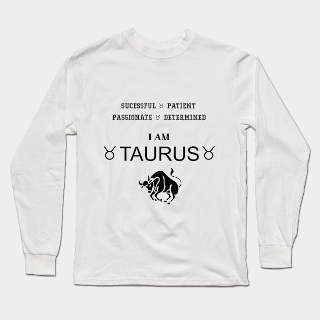 Taurus horoscope 01 Long Sleeve T-Shirt by 2 souls